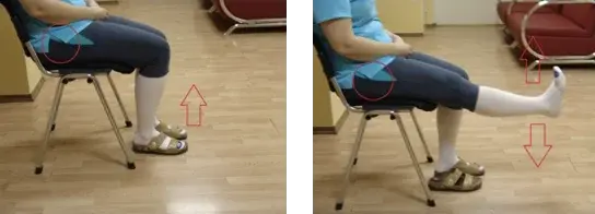 Разгибание колена сидя